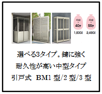 四国化成　ゴミストッカーBM1型　BM2型　BM3型画像