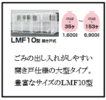 四国化成　ゴミストッカーLMF10型　開き戸式画像