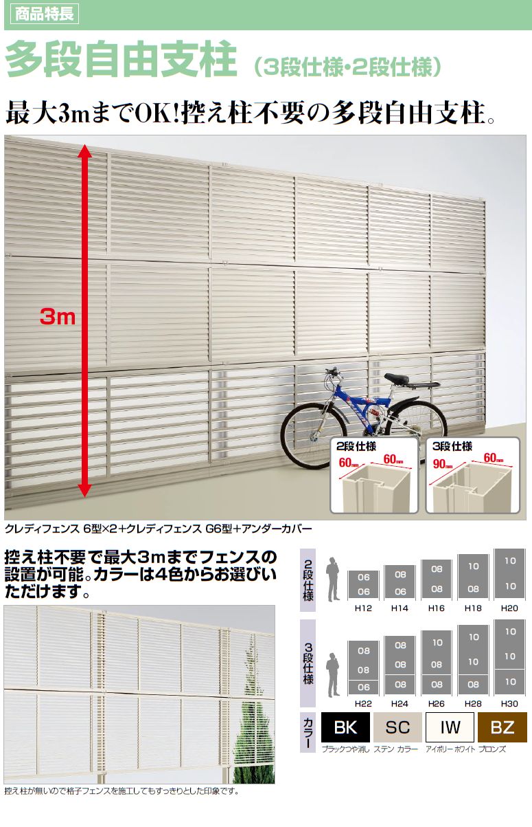 四国化成（シコク）　多段自由支柱　2段仕様（07TFP）・3段仕様（07TFP） 画像