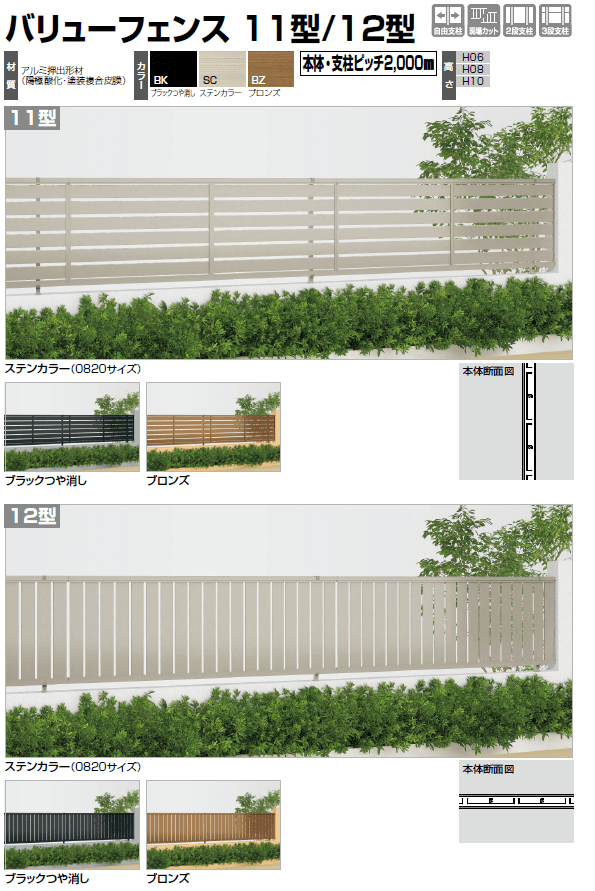 四国化成　バリューフェンス11型/バリューフェンス12型画像