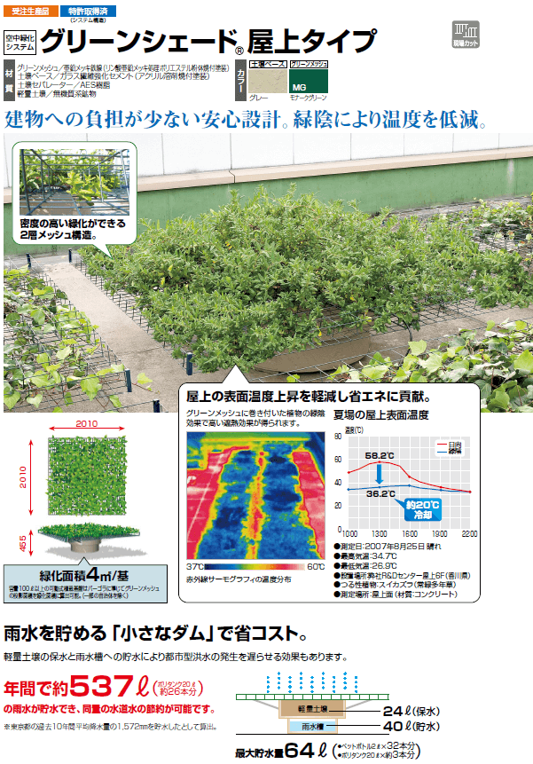 四国化成　グリーンシェード　屋上タイプ画像