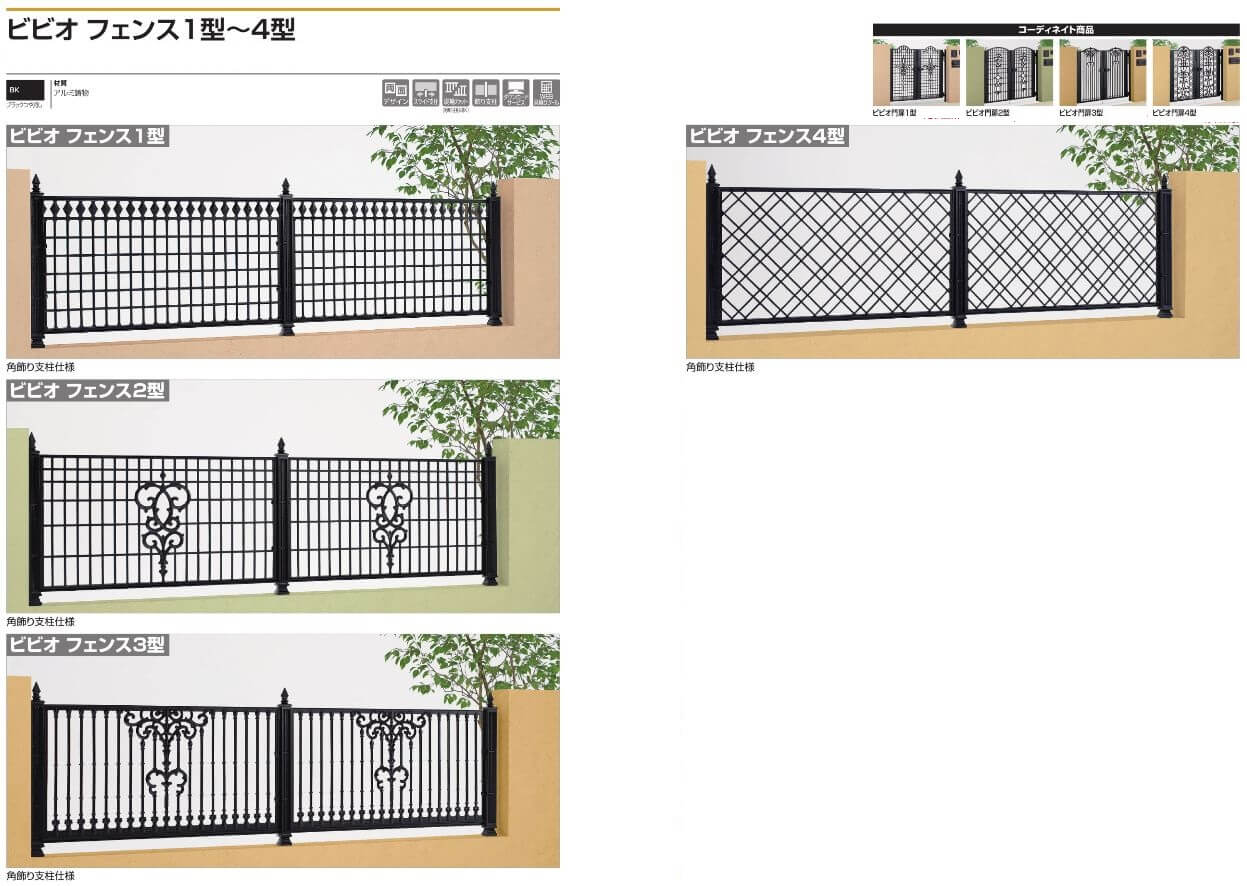 四国化成　ビビオフェンス1型　ビビオフェンス2型　ビビオフェンス3型　ビビオフェンス4型画像
