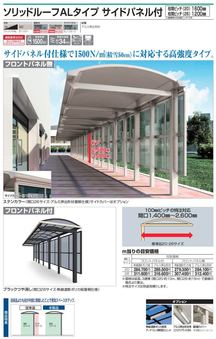 四国化成　ソリッドルーフALタイプ　サイドパネル付き画像