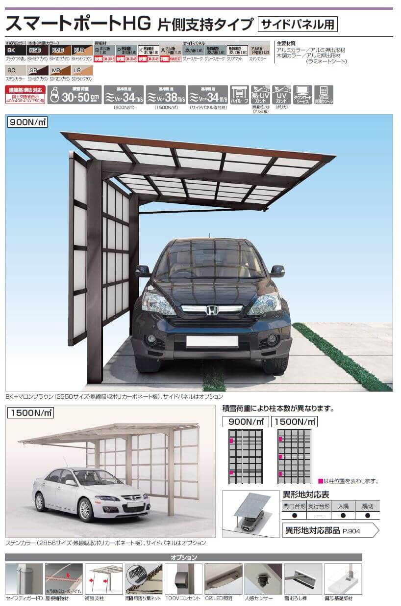 四国化成　スマートポートHG　片側支持タイプ　サイドパネル用画像