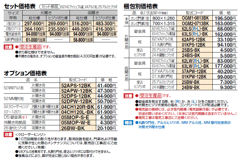 四国化成 オレガ門扉１型/２型を送料無料・激安価格でお届け致します。