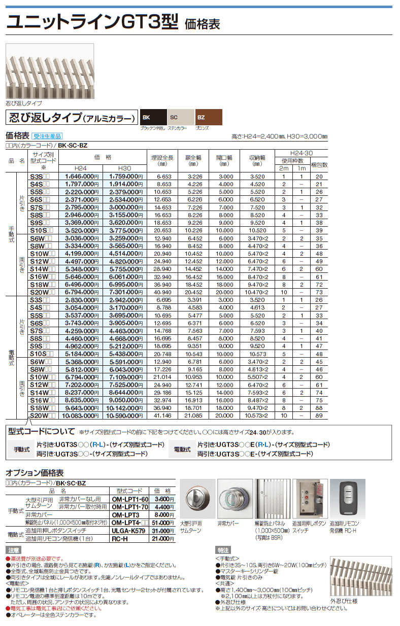 四国化成 ユニットラインgt3型の販売