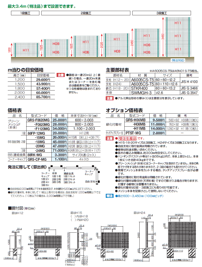 四国化成 LGRS-WB28MG グリーンシェード 壁面タイプ Bセット 連結