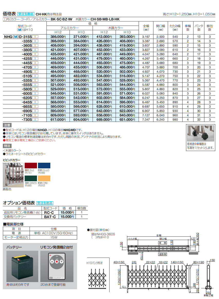 四国化成 ニューハピネスHG-R アングルレール式 アルミタイプ 片開き